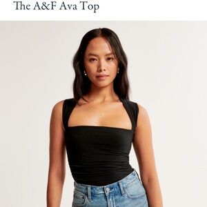 A&F Ava top in black